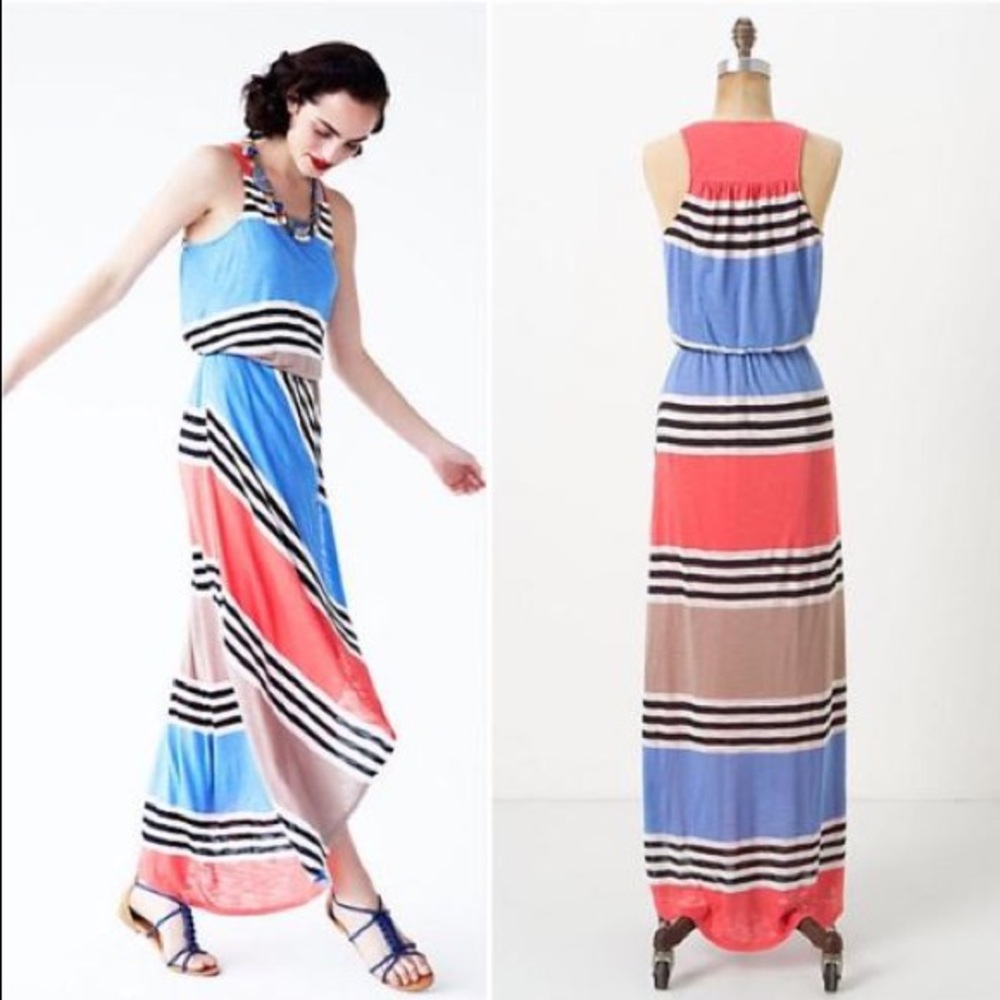 ADDISON Multi-color Stripe Faux Wrap Silk Dress